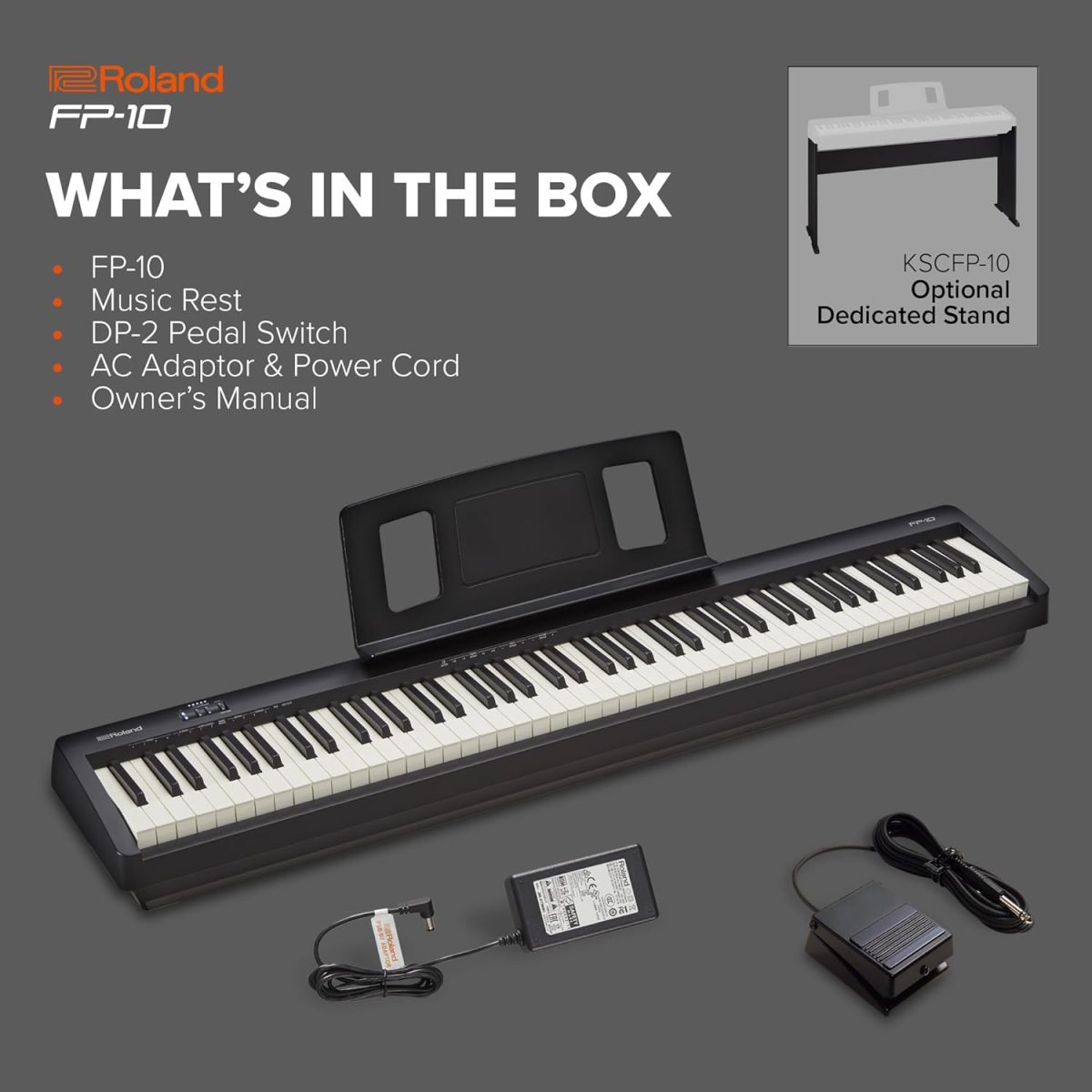 Roland FP 10 Review in the Box