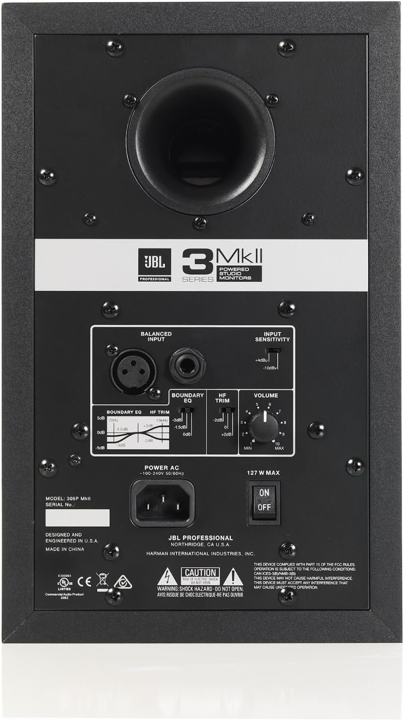JBL 305P MkII Review Rear