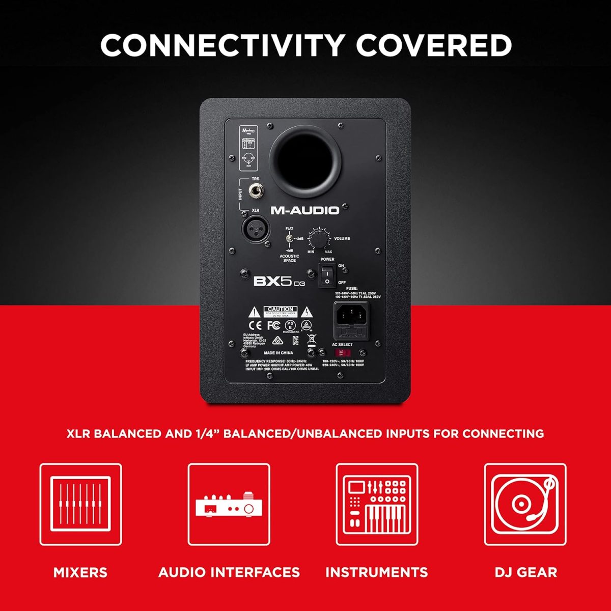 M Audio BX5 D3 Review Connectivity