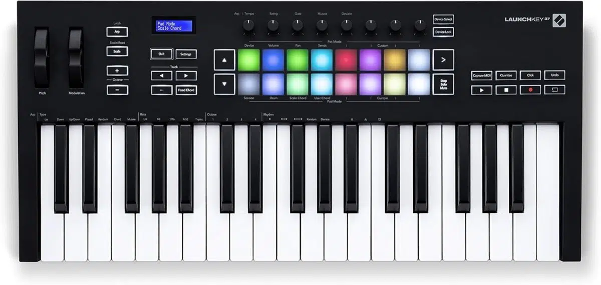 Novation Launchkey 37 mk3 MIDIキーボード Novation Launchkey 37 MK3 Review: Hands-On Creativity in a Compact