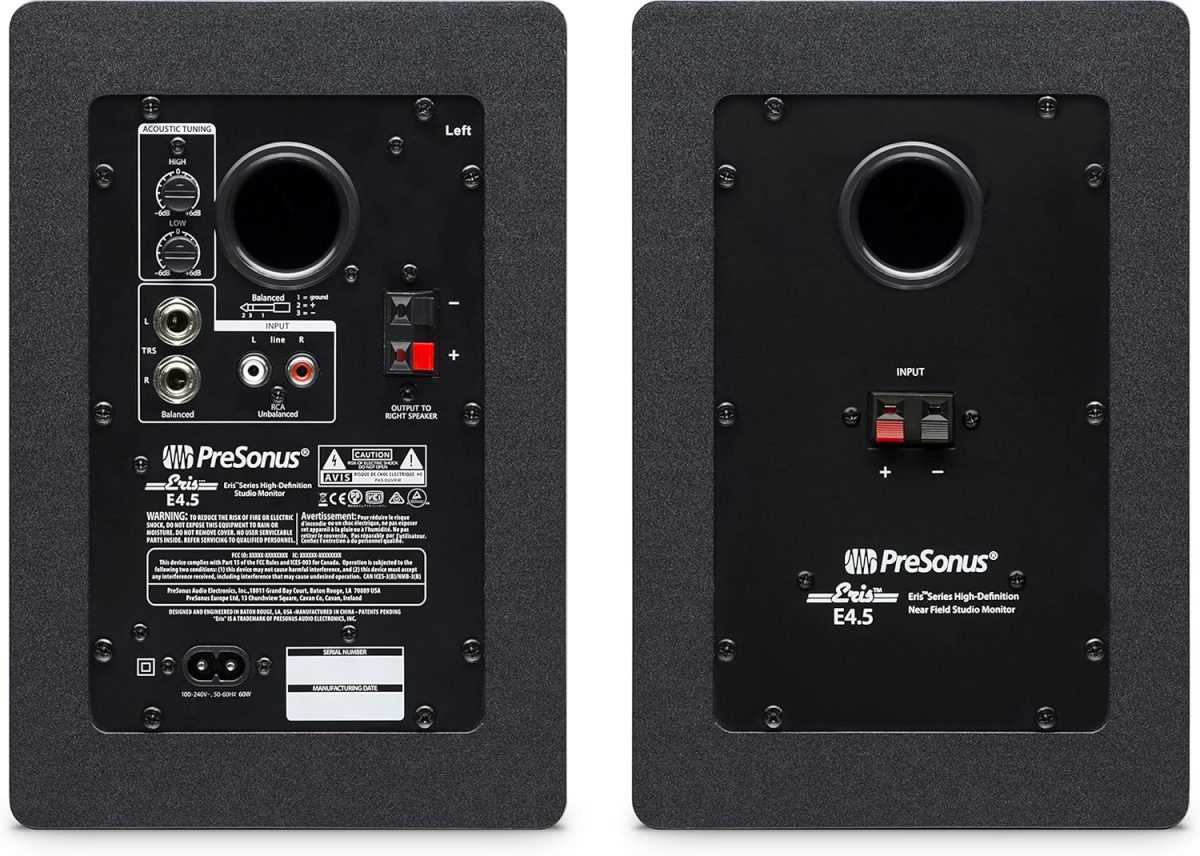 PreSonus Eris E4.5 Review Rear View