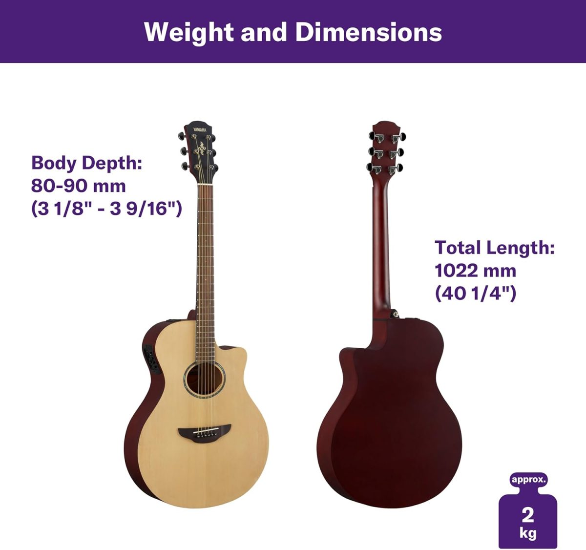 Yamaha APX600M Review Weight