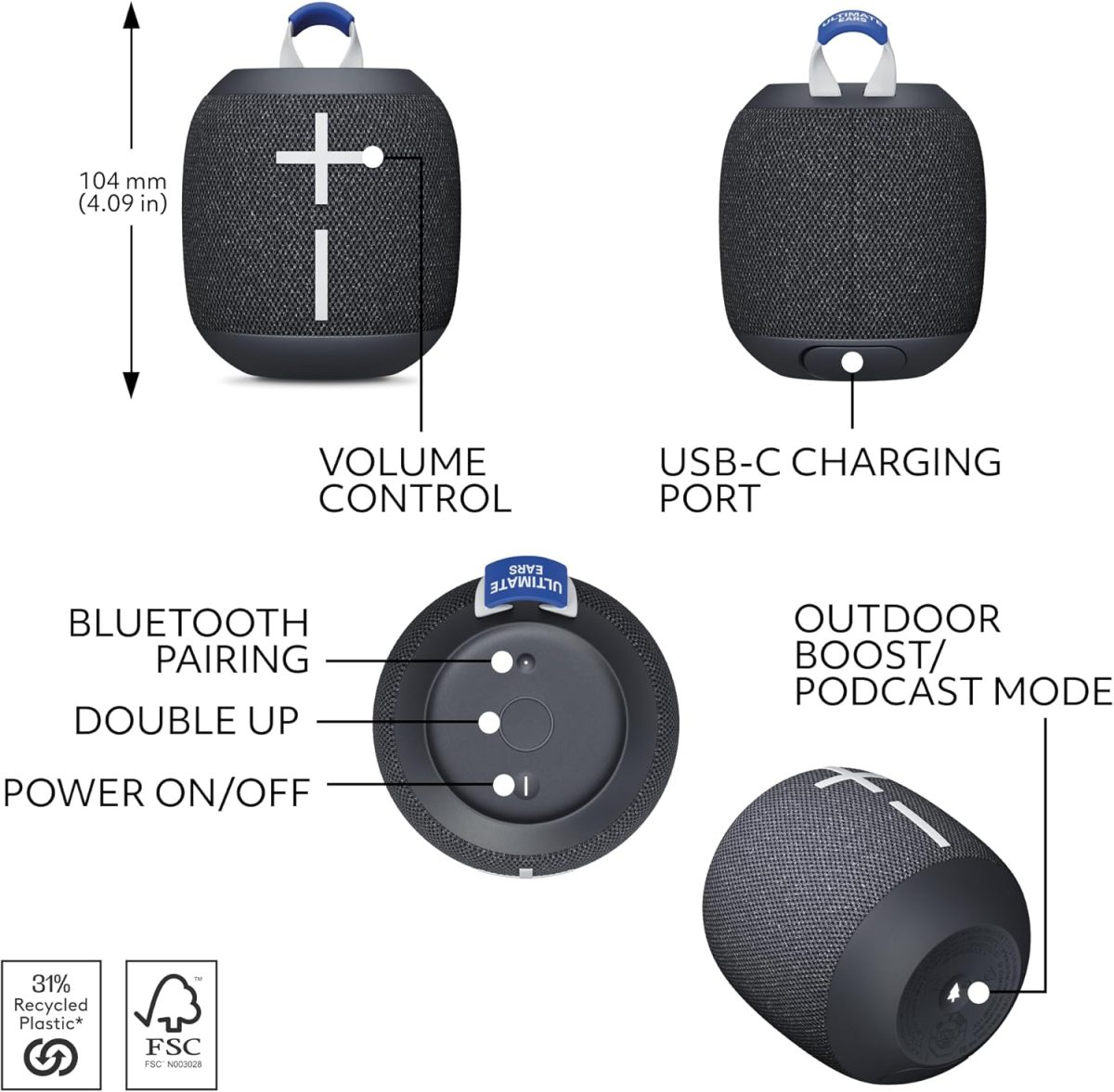 Ultimate Ears WONDERBOOM 4 Review Controls