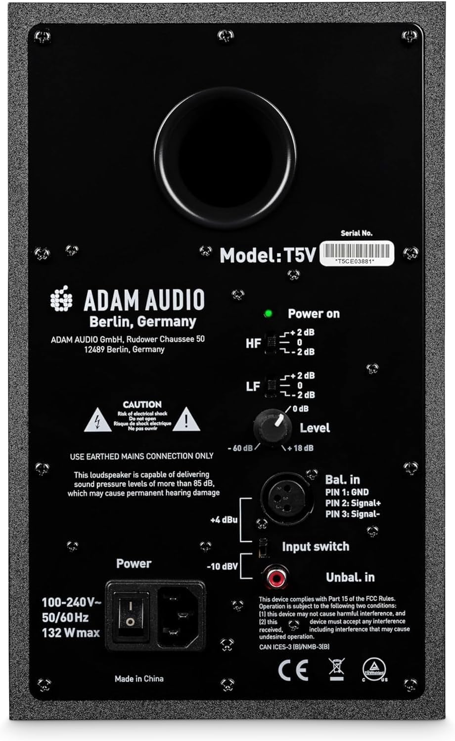 Adam Audio T5V Review Rear