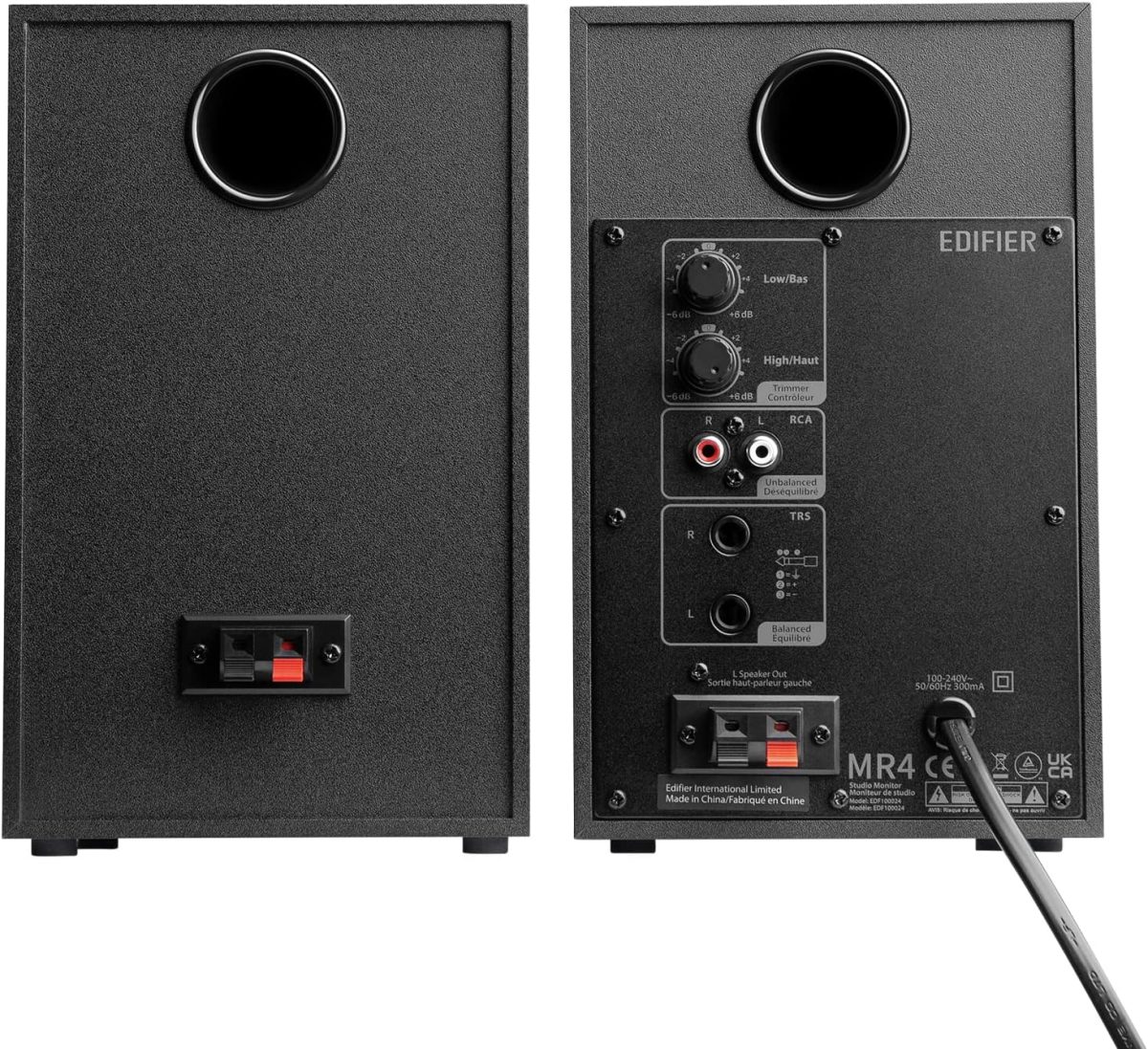 Edifier MR4 Review Connections