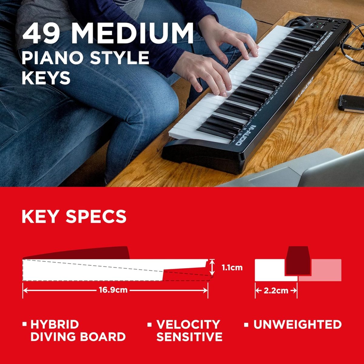 M Audio Keystation 49 MK3 Review Keys