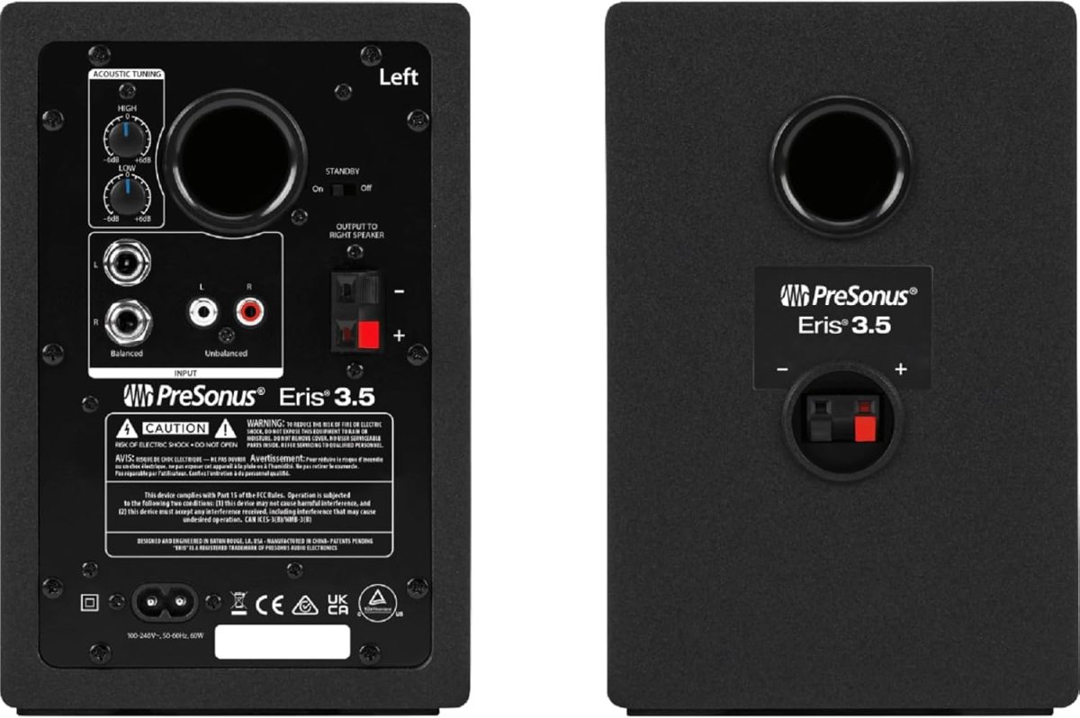PreSonus Eris 3.5 Review Back View