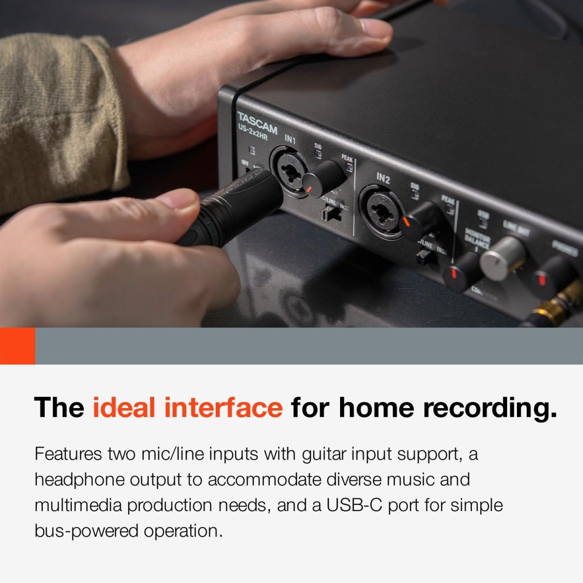 TASCAM US 2x2HR Review Recording