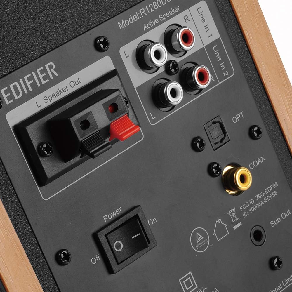 Edifier R1280DBs Review Connections